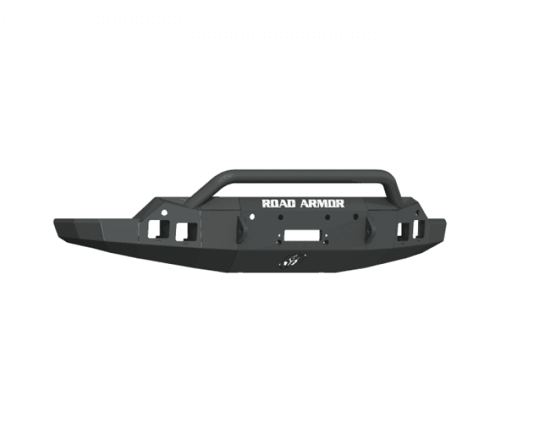 Road Armor — Road Armor 19-21 GMC Sierra 1500 Stealth Front Winch Bumper w/ Pre-Runner Guard - Tex Blk