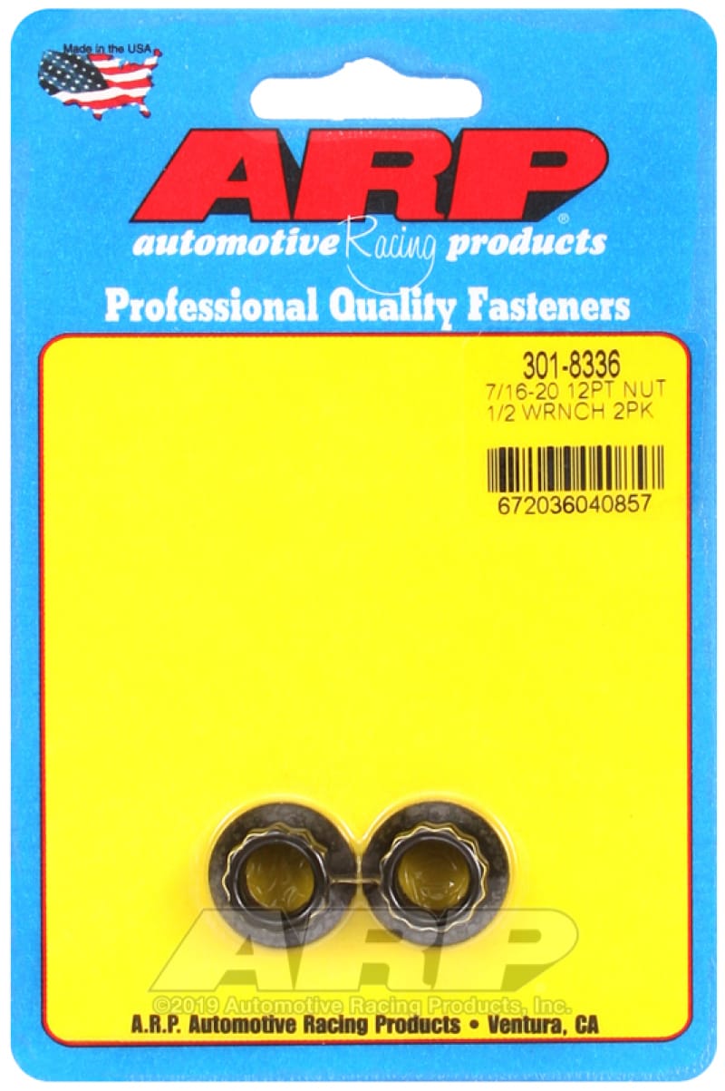 ARP — ARP 7/16in-20 1/2 Socket 12pt Nut Kit 2 Pack