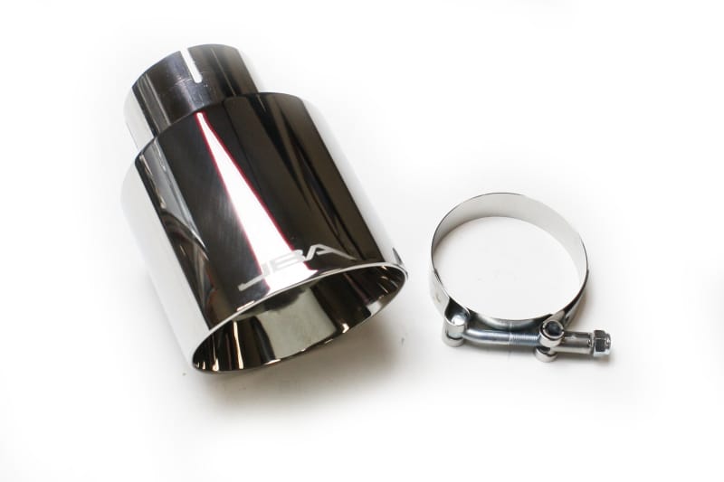 JBA — JBA 2.5in x 4in x 5-3/4in Double Wall Polished Chrome Tip - Clamp On
Chrome Tip