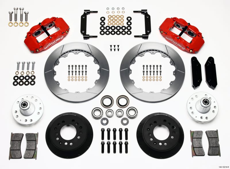 Wilwood — Wilwood Narrow Superlite 6R Front Hub Kit 12.88in Red 1968-1969 Mustang Disc Spindle
BRAKE KIT