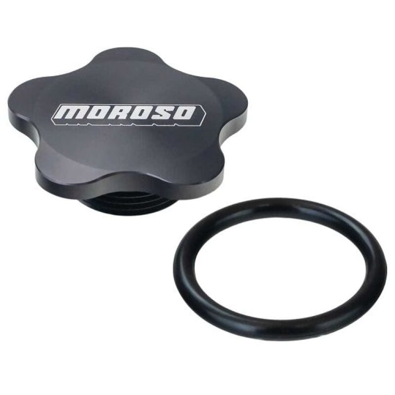 Moroso — Moroso 1 3/8in-12 Thread Aluminum Filler Cap Kit - Black Anodized