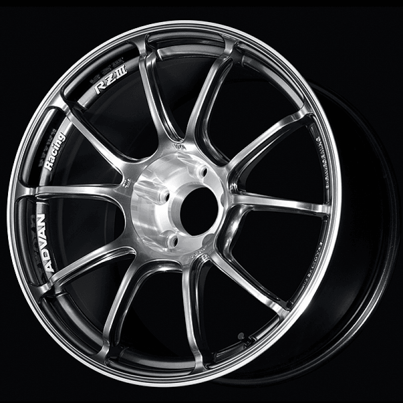Advan — Advan RZIII 18x9.5 / +45 Offset / 5x100 BC / 63mm Bore / Hyper Platinum Black & Diamond Cut