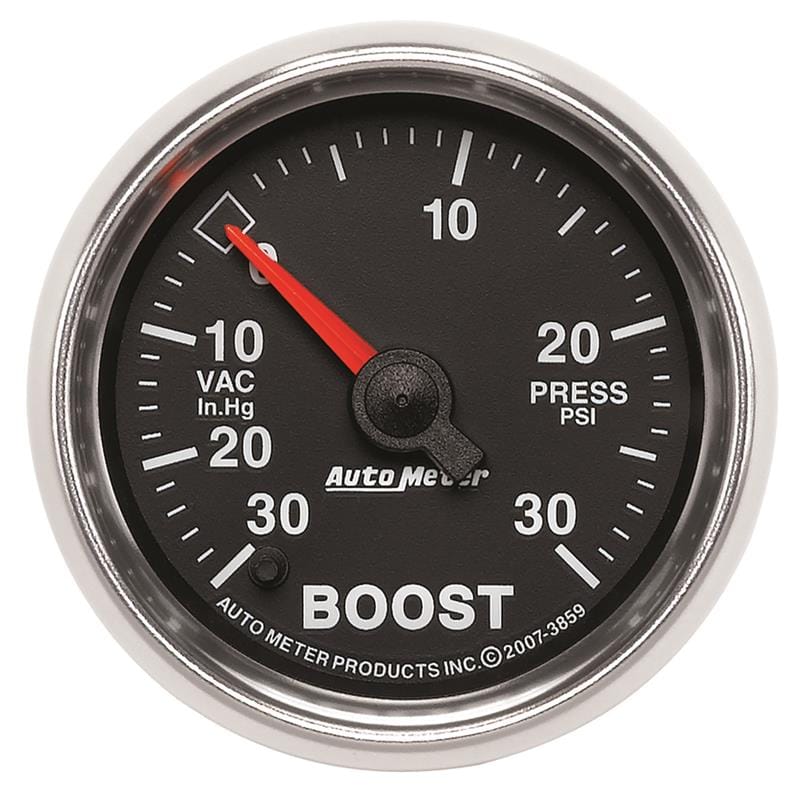 AutoMeter — Autometer GS 30inhg-30PSI Digital Vac/Boost Gauge
2-1/16" BOOST-VAC, 3