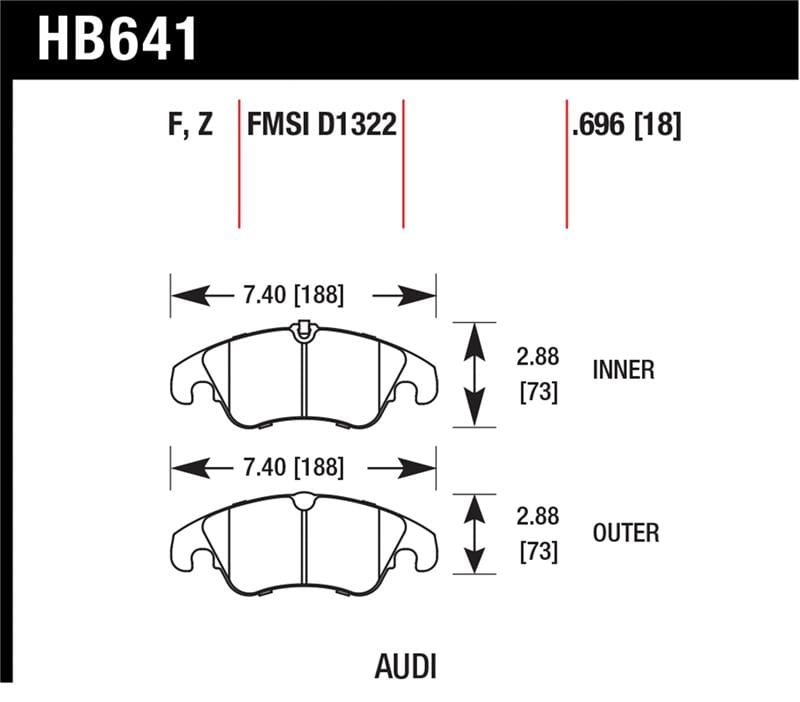 Hawk Performance — Hawk Performance 09-11 Audi A4/Quattro / 08-11 Quattro / 09-11 Q5 Front Ceramic Street Brake Pads
Disc Brake Pad