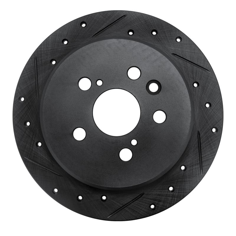 R1 Concepts — R1 96-99 Toyota Celica Rear Left Drilled & Slotted Black Brake Rotor
R1 Brake Rotor Drill