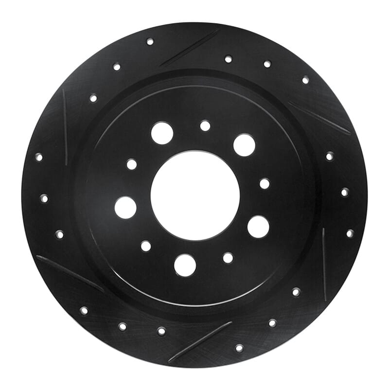 R1 Concepts — R1 97-98 Volvo V90 Rear Left Drilled & Slotted Black Brake Rotor
R1 Brake Rotor Drill