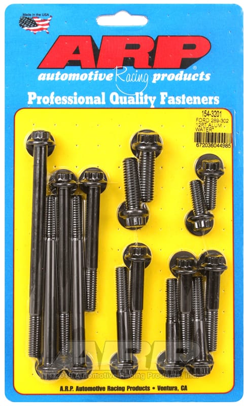 ARP — ARP Ford 289-302 12pt Aluminum Water Pump and Front Cover Bolt Kit