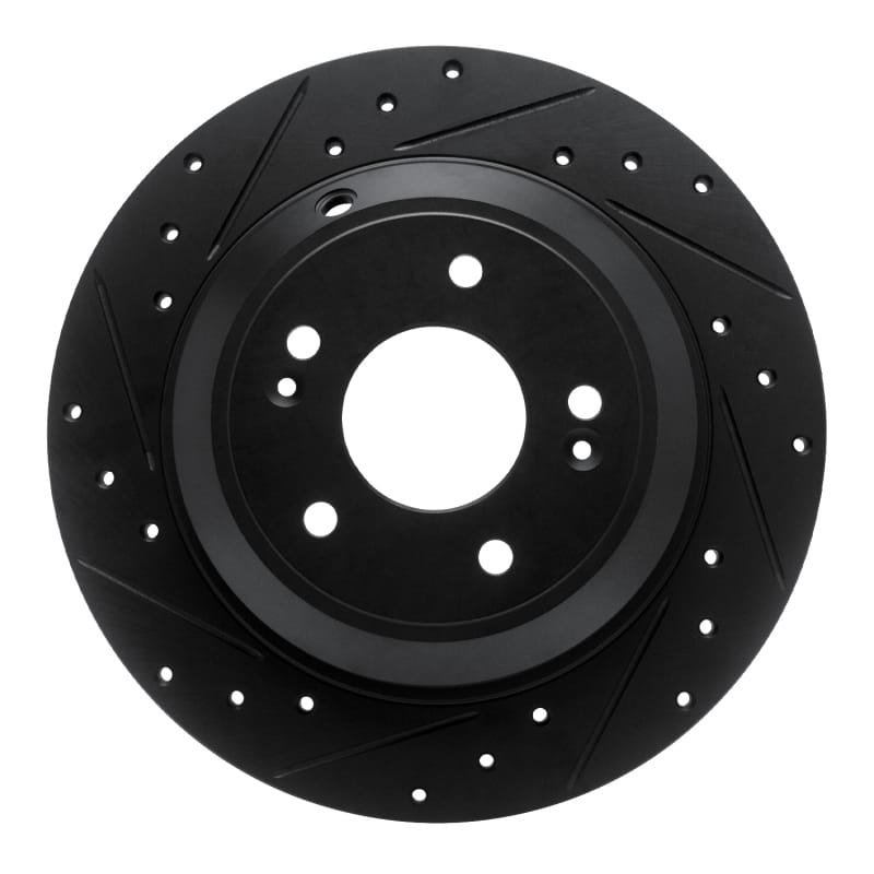 R1 Concepts — R1 18-23 Genesis G70 Rear Left Drilled & Slotted Black Brake Rotor
R1 Brake Rotor Drill