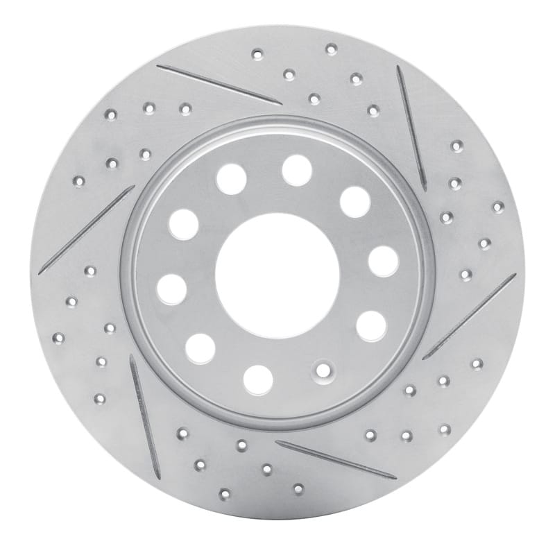 R1 Concepts — R1 05-25 Audi A3 Sportback E-Tron Rear Right Drilled & Slotted Geo-Carbon Rotor