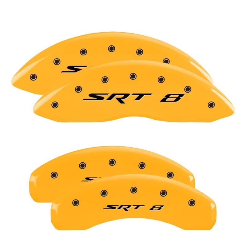 MGP — MGP 4 Caliper Covers Engraved Front & Rear SRT8 Yellow finish black ch
Caliper Covers