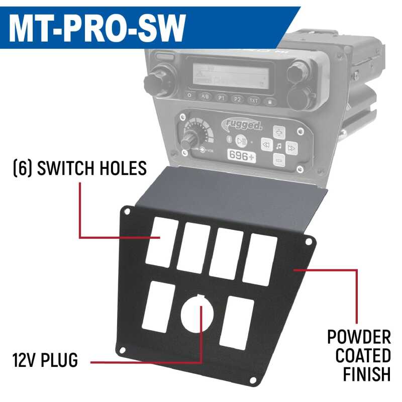 Rugged Radios — Rugged Radios Polaris RZR PRO XP/Turbo R/PRO R Dash Mount Radio and Intercom - Switch Pros 8