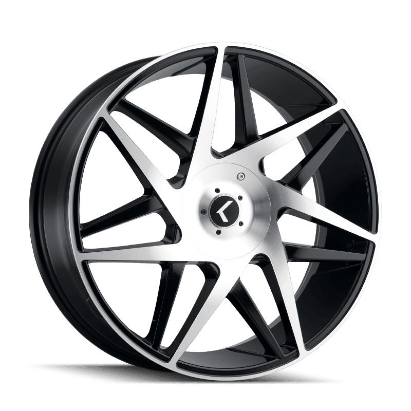 Kraze Wheels — Kraze KR192 Phase 22x8.5 / 5x112/114.3 BP / 38mm Offset / 72.62mm Hub Gloss Black Machined Wheel
KRAZE KR192