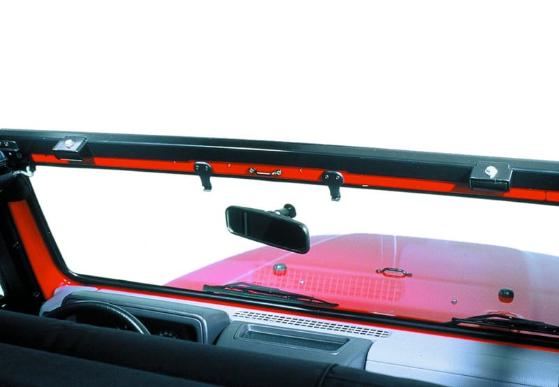 Bestop — Bestop 97-06 Jeep Wrangler TJ Windshield Channel (1-Piece No-Drill Header Design)