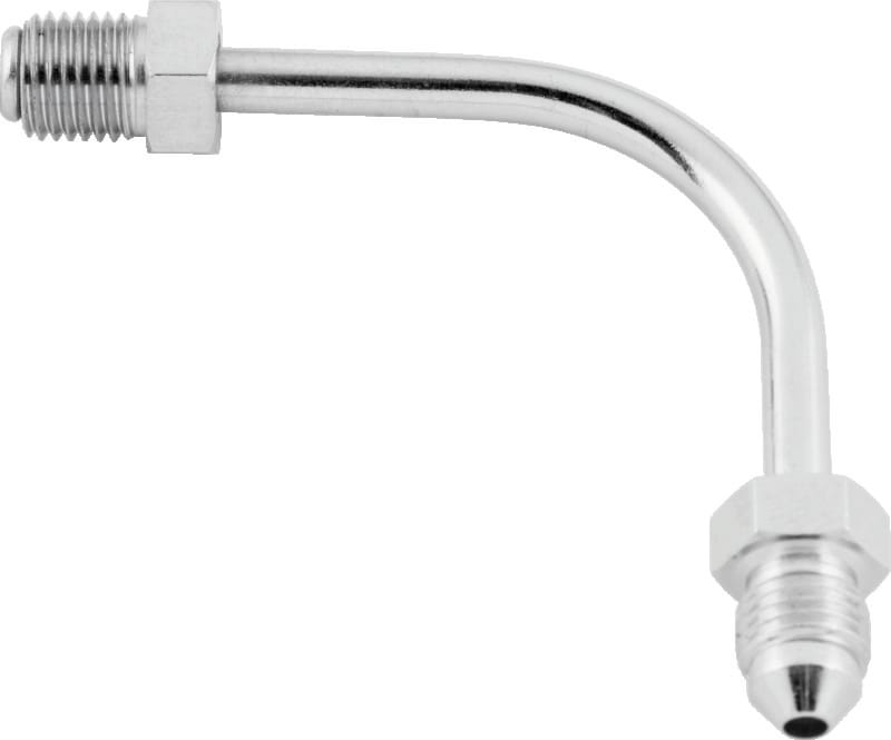 TwinPower — Brake Fitting , 3/8 in., -24 Inverted Flare, Male Tube Fitting, 60 Degree, Long, Chrome