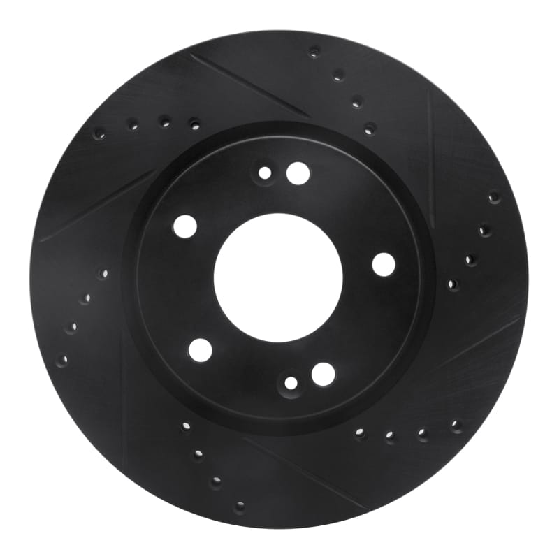 R1 Concepts — R1 01-05 Hyundai Santa Fe Front Right Drilled & Slotted Black Brake Rotor
R1 Brake Rotor Drill