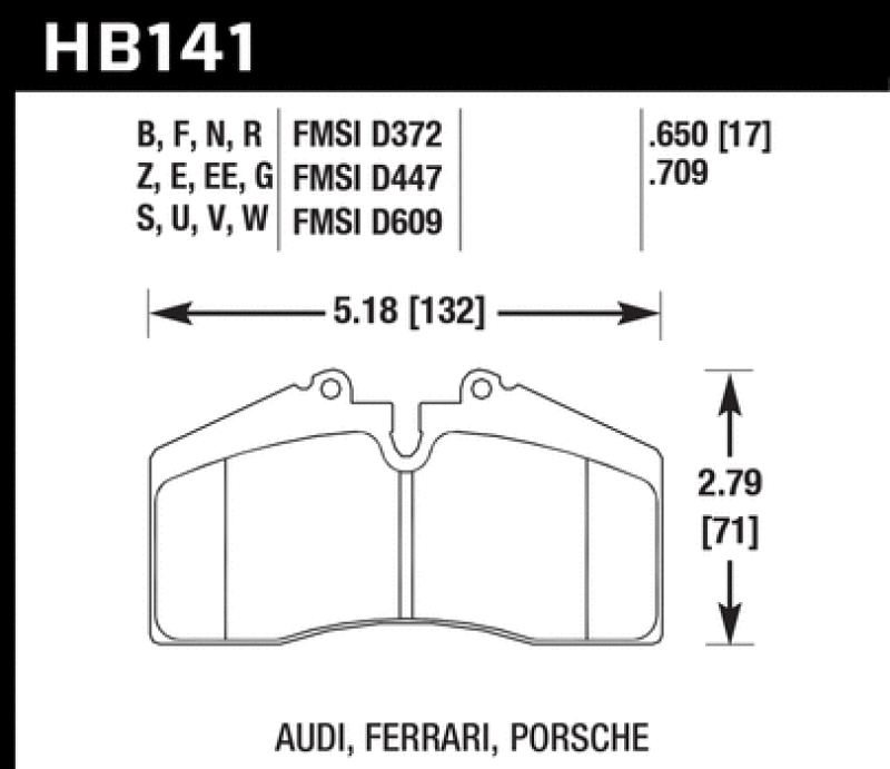 Hawk Performance — Hawk Porsche 911/928/944/968 ER-1 Front Brake Pads
Disc Brake Pad