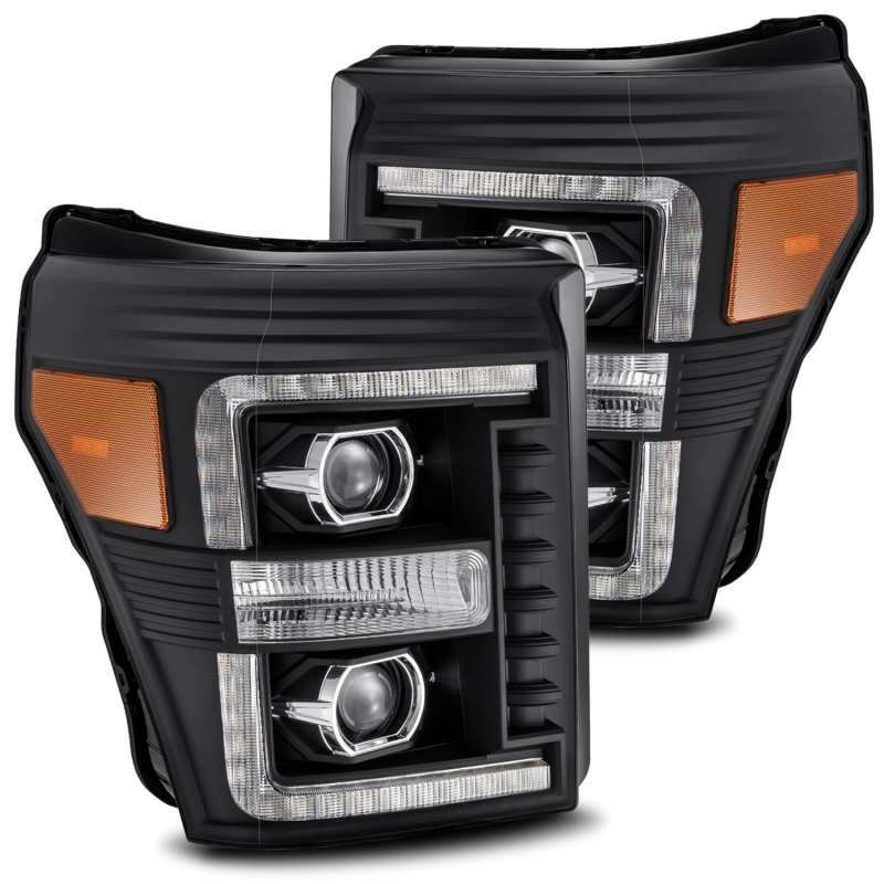 AlphaRex — AlphaRex 11-16 Ford F-350 SD LUXX LED Proj Headlights Plank Style Black w/Activ Light/Seq Signal
Projector Headlights