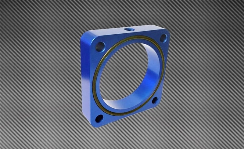 Torque Solution — Torque Solution Throttle Body Spacer 2013+ Subaru BRZ/Scion FR-S - Blue