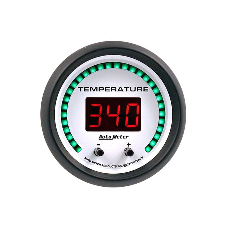 AutoMeter — GAUGE, FLUID TEMPERATURE, 2 1/16", 2 CHAN, SELECTABLE, PHANTOM ELITE DIGITAL