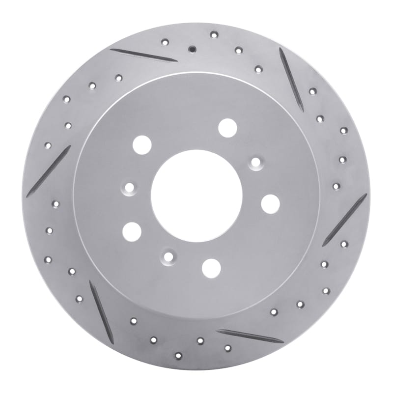 R1 Concepts — R1 06-10 Buick Allure Rear Right Drilled & Slotted Geo-Carbon Rotor