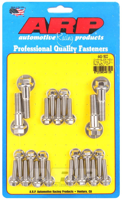 ARP — ARP Chrysler hemi 5.7/6.1L SS hex oil pan bolt kit
