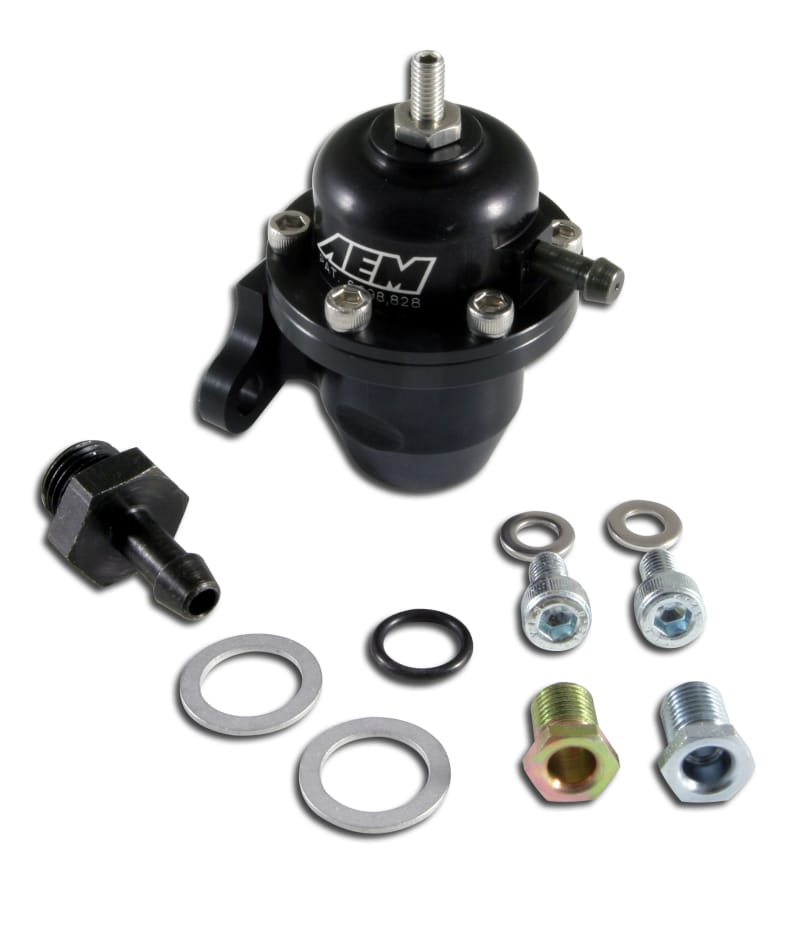AEM — AEM 98-99 Acura CL / 00-05 S2000 / 98-02 Accord / 96-00 Civic Black Adjustable Fuel Pressure Regulat
Adj Fuel Press Reg
Adjustable Fuel