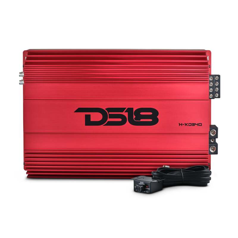 DS18 — DS18 4-Channel Amp 2x 1000/4ohm Bridge 4 x 550/2ohm 4 x 300/4ohm Watts RMS Red