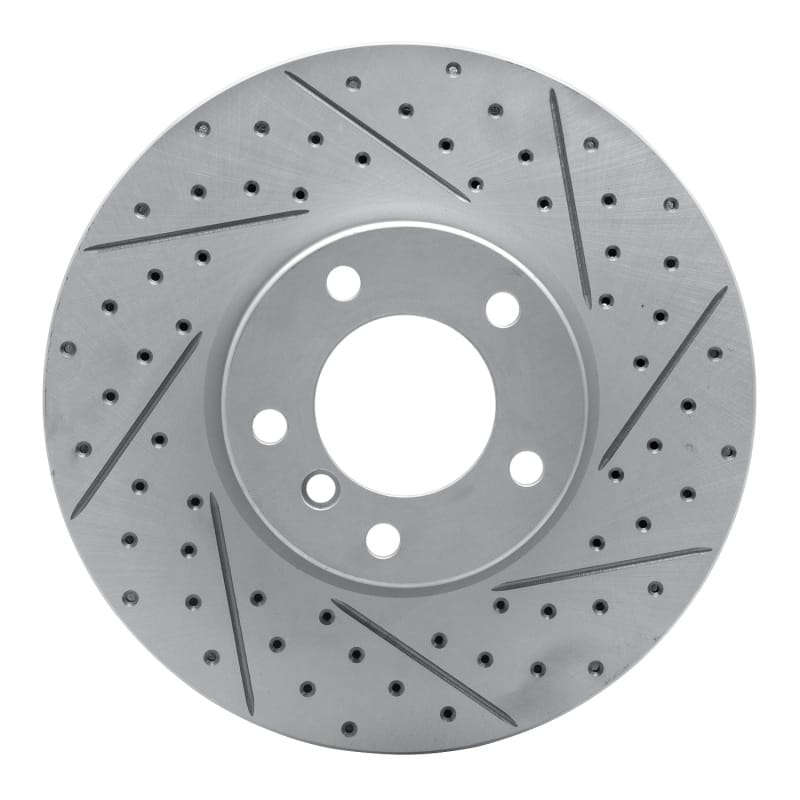 R1 Concepts — R1 00-03 BMW 530I Front Right Drilled & Slotted Geo-Carbon Rotor