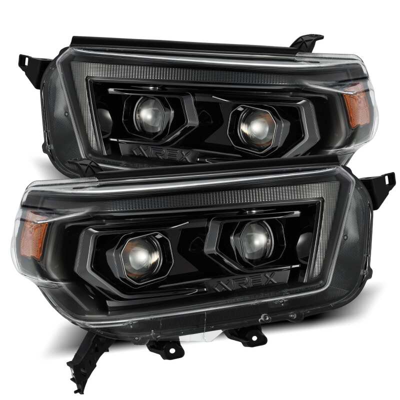 AlphaRex — AlphaRex 10-13 Toyota 4Runner PRO-Series Proj Headlights Plank Style Alpha Blk w/Seq Signal/DRL
Projector Headlights