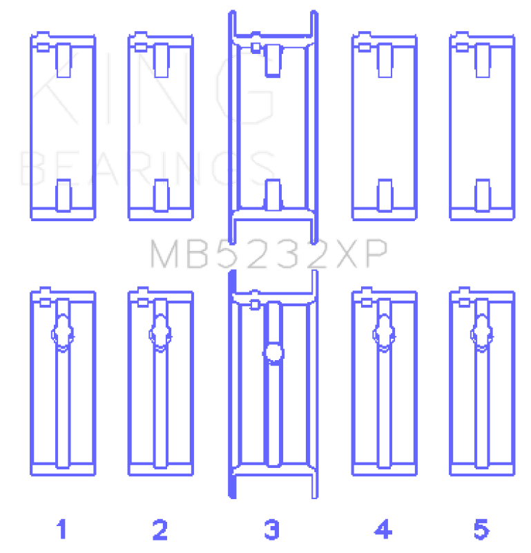 King Engine Bearings — King Engine Bearings Nissan CA16DET/CA18DET/CA20ET (Size +0.50mm) Main Bearing Set
Engine Bearing