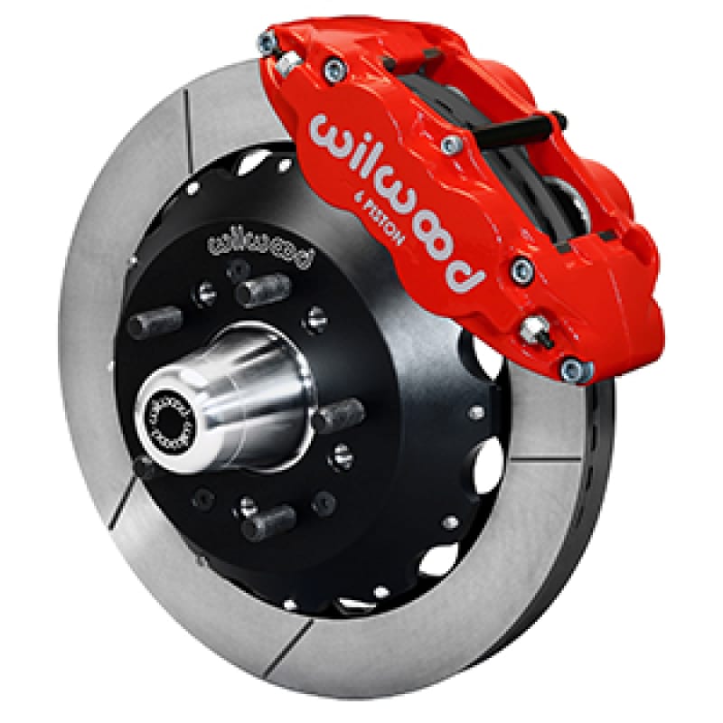 Wilwood — Wilwood 65-68 Chevy Impala W/ Drum Spindle- FNSL6R - 12.88 in Vented GT Rotor Red