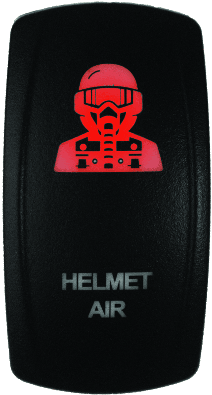 DragonFire Racing — Dual LED Switch, Laser-Etched, Helmet Air, Red