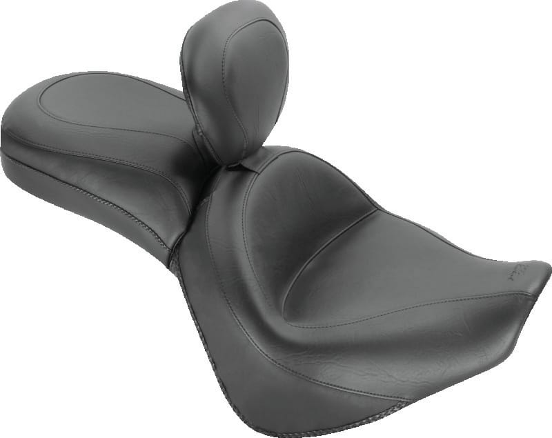 Mustang Motorcycle — Wide Touring One-Piece Seat w/Driver Backrest, Original
