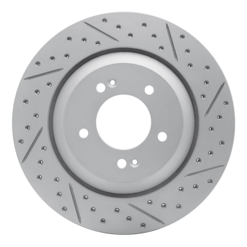 R1 Concepts — R1 19-25 Hyundai Veloster N Rear Right Drilled & Slotted Geo-Carbon Rotor