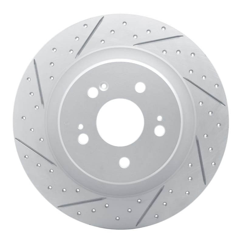 R1 Concepts — R1 22-26 Acura Mdx Rear Left Drilled & Slotted Geo-Carbon Rotor