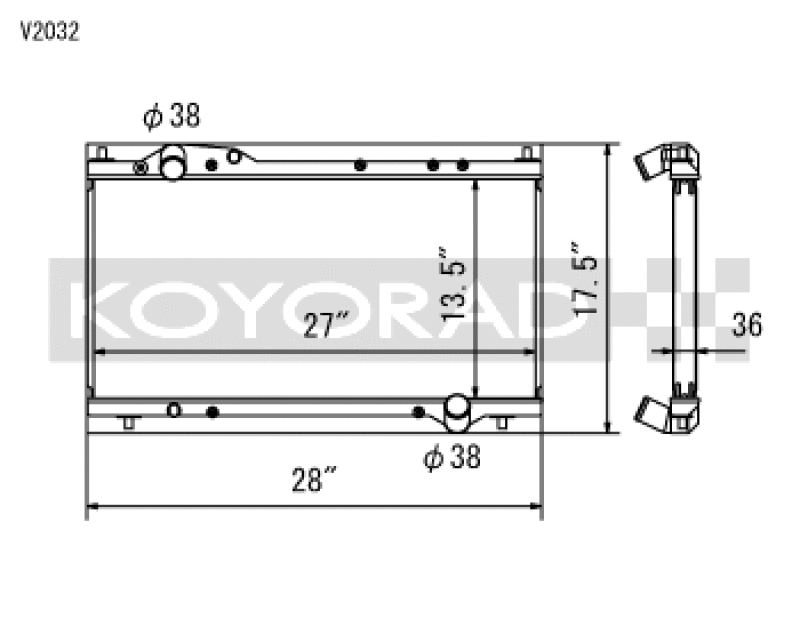 Koyo — Koyo 91-05 Acura NSX 3.0/3.2L (MT) Radiator
Racing Radiator