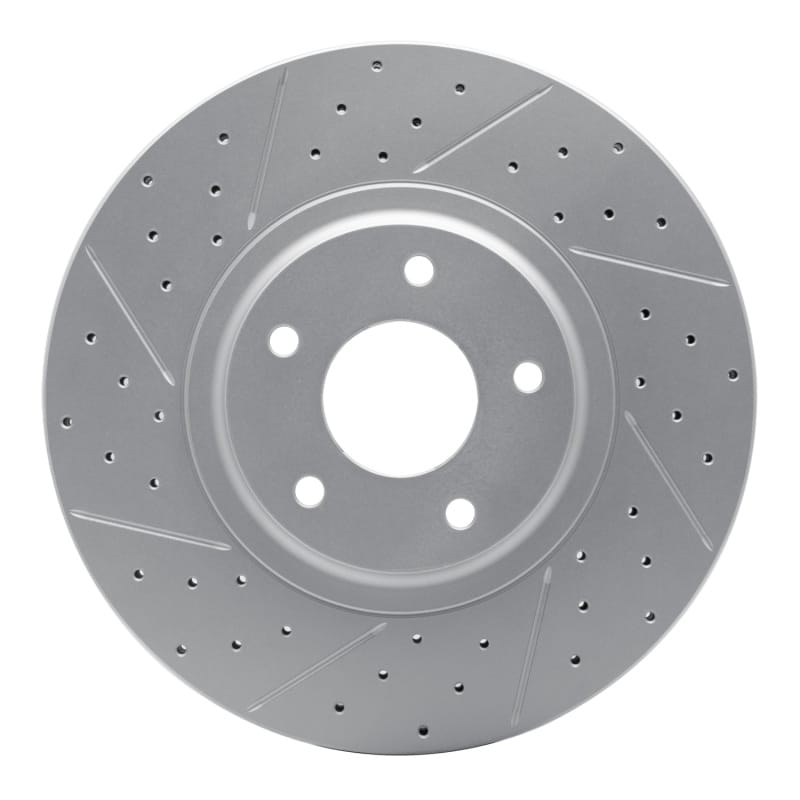 R1 Concepts — R1 03-05 Nissan Murano Front Left Drilled & Slotted Geo-Carbon Rotor