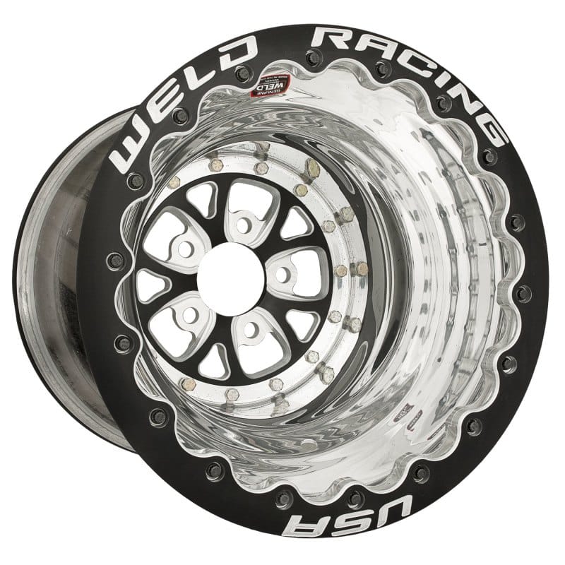 Weld — Weld V-Series 16x16 / 5x4.75 BP / 4in. BS Black Wheel - Black Double Beadlock
16x16'' V-Series DBL