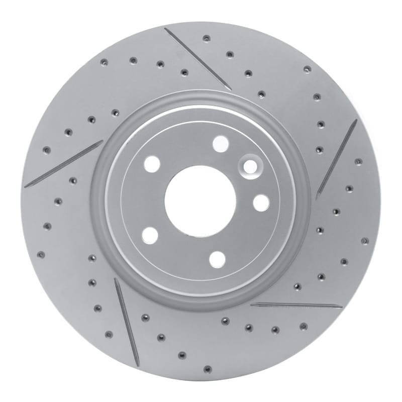R1 Concepts — R1 17-20 Jaguar Xf Front Right Drilled & Slotted Geo-Carbon Rotor