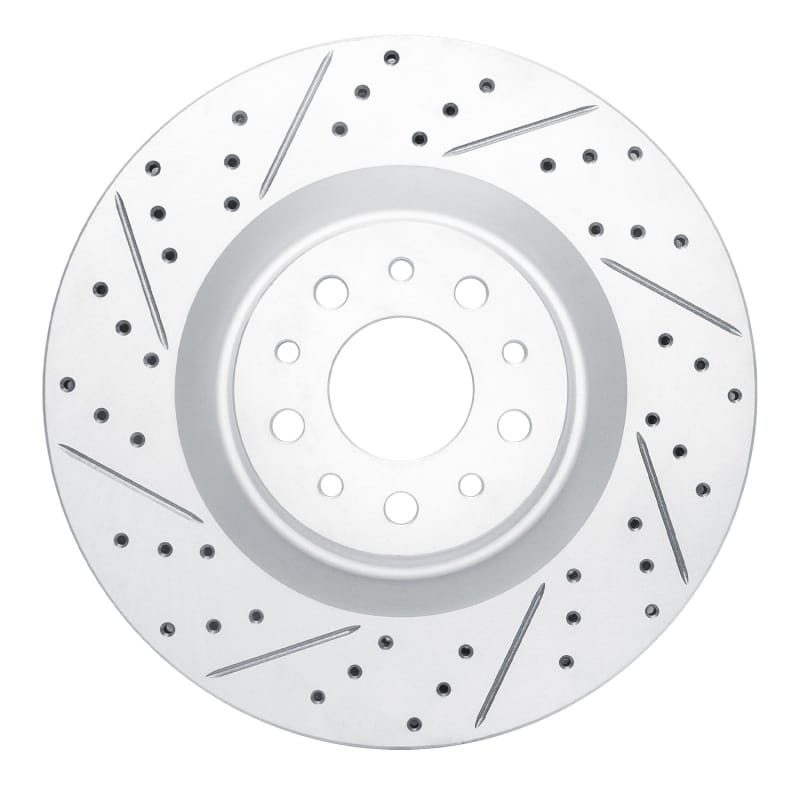 R1 Concepts — R1 14-19 Fiat 500L Front Left Drilled & Slotted Geo-Carbon Rotor