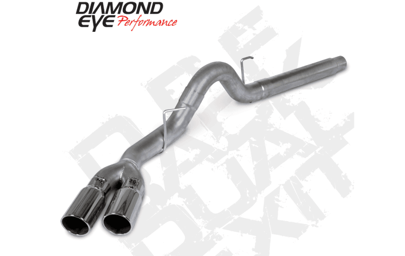 Diamond Eye Performance — Diamond Eye 18-19 Ford 3.0L Powerstroke F150 - 4in 409SS DPF Back Kit Sprt Dual w/Tips 4512BRA-DE