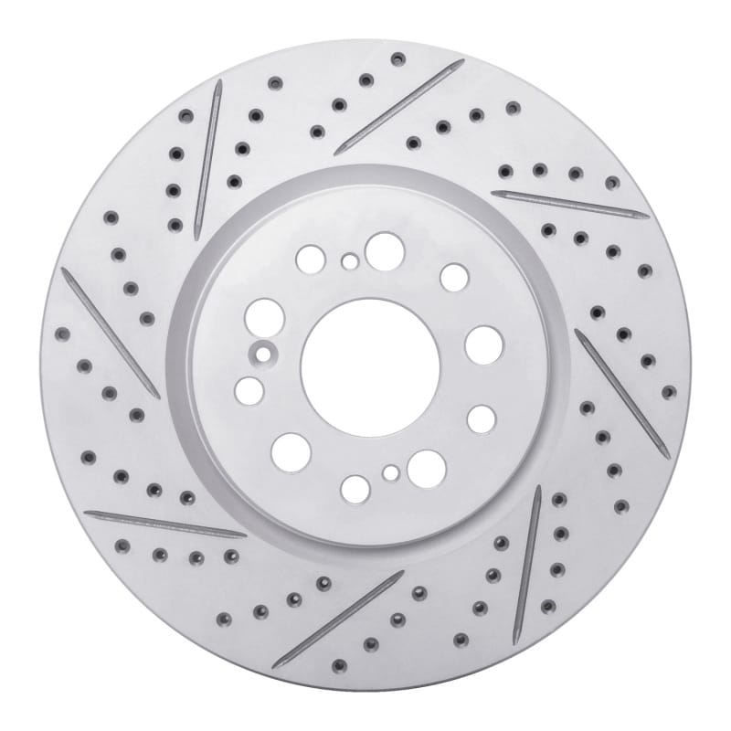 R1 Concepts — R1 17-21 Honda Clarity Front Left Drilled & Slotted Geo-Carbon Rotor