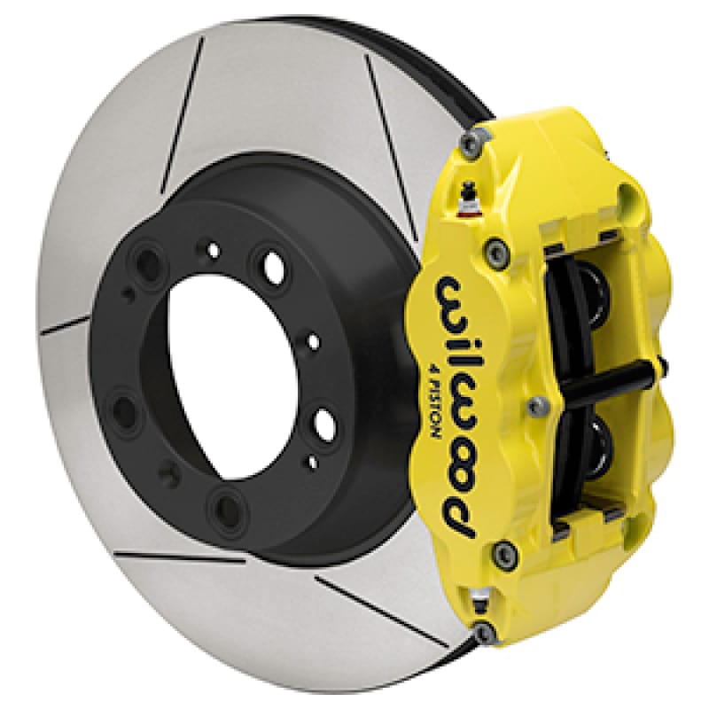 Wilwood — Wilwood 99-12 Porsche 911(996/997) Superlite 4R Rear Brake Kit Slotted 14.00in Rotor W/Lines - Ylw