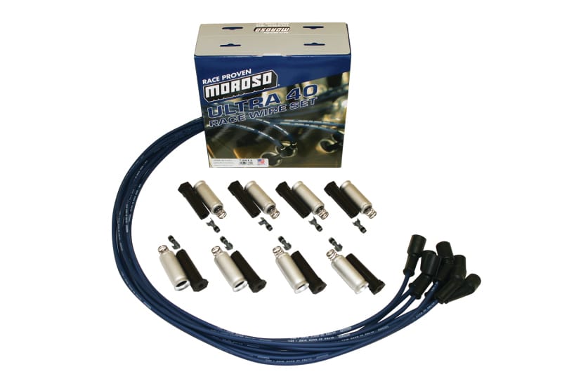 Moroso — Moroso GM LS Ignition Wire Set - Ultra 40 - Unsleeved - Coil-On - Blue
