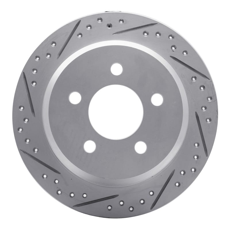 R1 Concepts — R1 93-98 Jeep Grand Cherokee Rear Left Drilled & Slotted Geo-Carbon Rotor