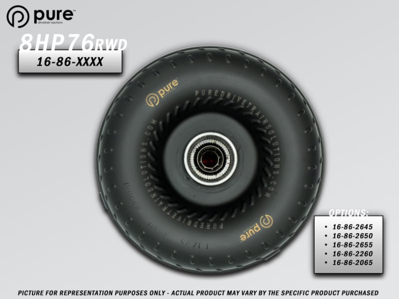 Pure Drivetrain Solutions — Pure Drivetrain 8HP76 High Performance Billet Race Torque Converter - 22/60 Stator - RWD