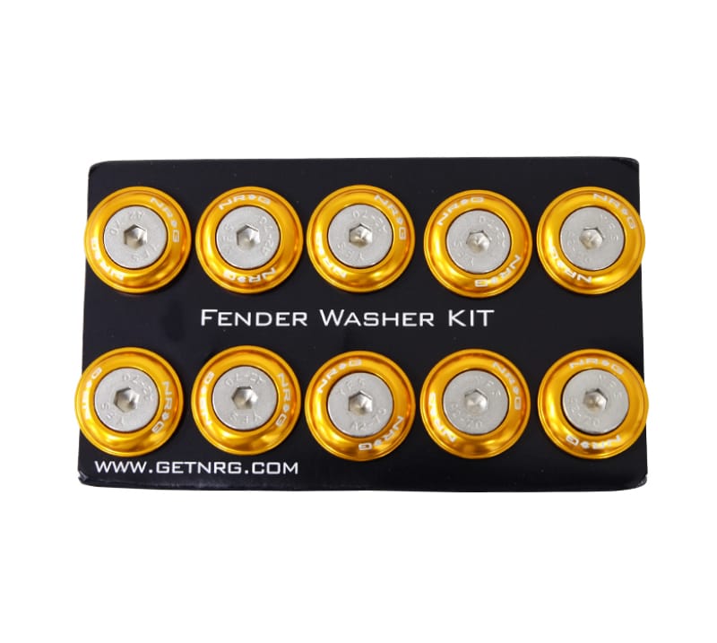 NRG — NRG Fender Washer Kit w/Rivets For Plastic (Rose Gold) - Set of 10