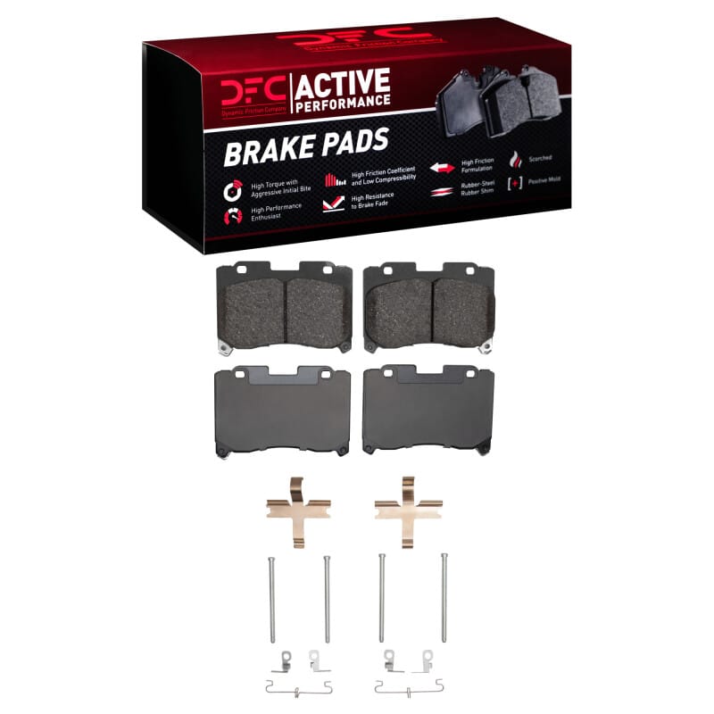 DFC — DFC 93-98 Toyota Supra Front Active Performance Pads and Hardware Kit
DFC Brake Pad Set