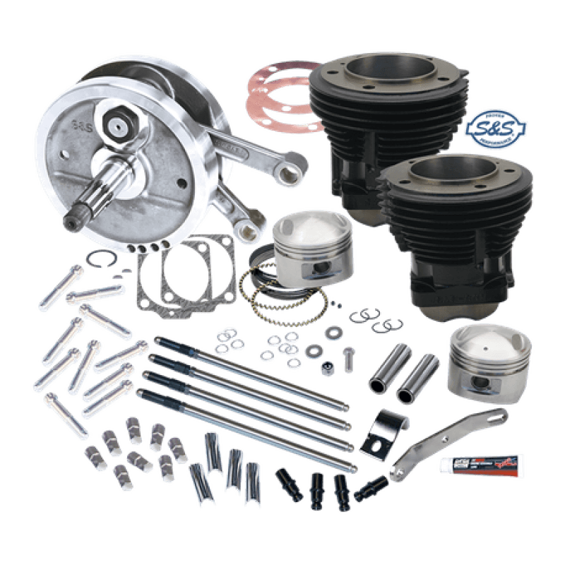 S&S Cycle — S&S Cycle 70-84 BT 103in Sidewinder Big Bore Stroker Kit - Gloss Black