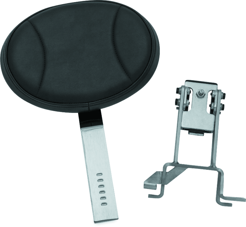 Kuryakyn — Kuryakyn Plug-N-Go Driver Backrest 14-Up Indian Black Pad, Chrome